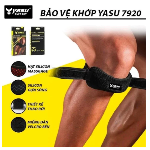 Đai bảo vệ khớp gối đơn có silicon chống trượt Yasu 7920 (1 chiếc)